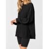 imageANRABESS Womens Oversized Long Sleeve Shirts Ribbed Knit Tunic Tops Side Spilt Casual 2025 Fall OutfitsBlack