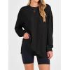 imageANRABESS Womens Oversized Long Sleeve Shirts Ribbed Knit Tunic Tops Side Spilt Casual 2025 Fall OutfitsBlack