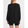imageANRABESS Womens Oversized Long Sleeve Shirts Ribbed Knit Tunic Tops Side Spilt Casual 2025 Fall OutfitsBlack