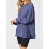 imageANRABESS Womens Oversized Long Sleeve Shirts Ribbed Knit Tunic Tops Side Spilt Casual 2025 Fall OutfitsBlue