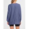 imageANRABESS Womens Oversized Long Sleeve Shirts Ribbed Knit Tunic Tops Side Spilt Casual 2025 Fall OutfitsBlue