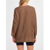 imageANRABESS Womens Oversized Long Sleeve Shirts Ribbed Knit Tunic Tops Side Spilt Casual 2025 Fall OutfitsBrown