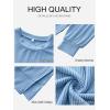 imageANRABESS Womens Oversized Long Sleeve Shirts Ribbed Knit Tunic Tops Side Spilt Casual 2025 Fall OutfitsLight Blue