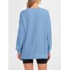 imageANRABESS Womens Oversized Long Sleeve Shirts Ribbed Knit Tunic Tops Side Spilt Casual 2025 Fall OutfitsLight Blue
