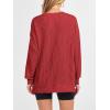 imageANRABESS Womens Oversized Long Sleeve Shirts Ribbed Knit Tunic Tops Side Spilt Casual 2025 Fall OutfitsRed