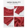 imageANRABESS Womens Oversized Long Sleeve Shirts Ribbed Knit Tunic Tops Side Spilt Casual 2025 Fall OutfitsRed