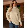 imageANRABESS Womens Oversized Turtleneck Sweaters Casual Fall Long Sleeve Knit Spilt Hem Tunic Pullover Tops 2025 Winter OutfitsApricot