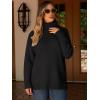 imageANRABESS Womens Oversized Turtleneck Sweaters Casual Fall Long Sleeve Knit Spilt Hem Tunic Pullover Tops 2025 Winter OutfitsBlack