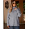 imageANRABESS Womens Oversized Turtleneck Sweaters Casual Fall Long Sleeve Knit Spilt Hem Tunic Pullover Tops 2025 Winter OutfitsGrey