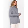 imageANRABESS Womens Oversized Turtleneck Sweaters Casual Fall Long Sleeve Knit Spilt Hem Tunic Pullover Tops 2025 Winter OutfitsGrey