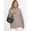 imageANRABESS Womens Oversized Turtleneck Sweaters Casual Fall Long Sleeve Knit Spilt Hem Tunic Pullover Tops 2025 Winter OutfitsLight Khaki