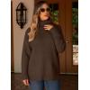 imageANRABESS Womens Oversized Turtleneck Sweaters Casual Fall Long Sleeve Knit Spilt Hem Tunic Pullover Tops 2025 Winter OutfitsMocha