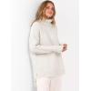 imageANRABESS Womens Oversized Turtleneck Sweaters Casual Fall Long Sleeve Knit Spilt Hem Tunic Pullover Tops 2025 Winter OutfitsWhite