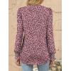 imageANRABESS Womens Puff Long Sleeve Shirts Dressy Casual Blouses 2025 Fall V Neck Loose Fit Floral Business Work Tunic TopsBlack Pink Floral