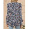 imageANRABESS Womens Puff Long Sleeve Shirts Dressy Casual Blouses 2025 Fall V Neck Loose Fit Floral Business Work Tunic TopsPurple Blue Floral