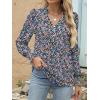 imageANRABESS Womens Puff Long Sleeve Shirts Dressy Casual Blouses 2025 Fall V Neck Loose Fit Floral Business Work Tunic TopsPurple Blue Floral