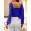 imageANRABESS Womens Square Neck Mesh Long Sleeve Tops Double Lined Dressy Business Casual Blouses Shirts 2025 Fall OutfitsRoyal Blue