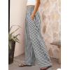 imageANRABESS Womens Striped Gingham Palazzo Pants Wide Leg High Waisted Lounge Pajama Pants Cute Casual Trousers with PocketsBlack White Plaid