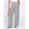 imageANRABESS Womens Striped Gingham Palazzo Pants Wide Leg High Waisted Lounge Pajama Pants Cute Casual Trousers with PocketsBlack White Stripe