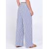 imageANRABESS Womens Striped Gingham Palazzo Pants Wide Leg High Waisted Lounge Pajama Pants Cute Casual Trousers with PocketsBlue White Stripe