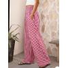 imageANRABESS Womens Striped Gingham Palazzo Pants Wide Leg High Waisted Lounge Pajama Pants Cute Casual Trousers with PocketsRed White Plaid
