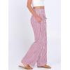 imageANRABESS Womens Striped Gingham Palazzo Pants Wide Leg High Waisted Lounge Pajama Pants Cute Casual Trousers with PocketsRed White Stripe