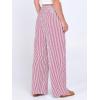 imageANRABESS Womens Striped Gingham Palazzo Pants Wide Leg High Waisted Lounge Pajama Pants Cute Casual Trousers with PocketsRed White Stripe