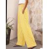 imageANRABESS Womens Striped Gingham Palazzo Pants Wide Leg High Waisted Lounge Pajama Pants Cute Casual Trousers with PocketsYellow White Plaid
