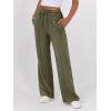imageANRABESS Womens Sweatpants Wide Leg Casual Loose Baggy Lounge Travel Pants 2025 Fall Drawstring Joggers with PocketsArmy Green