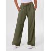 imageANRABESS Womens Sweatpants Wide Leg Casual Loose Baggy Lounge Travel Pants 2025 Fall Drawstring Joggers with PocketsArmy Green