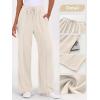 imageANRABESS Womens Sweatpants Wide Leg Casual Loose Baggy Lounge Travel Pants 2025 Fall Drawstring Joggers with PocketsParchment