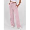 imageANRABESS Womens Sweatpants Wide Leg Casual Loose Baggy Lounge Travel Pants 2025 Fall Drawstring Joggers with PocketsPink