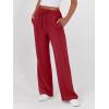 imageANRABESS Womens Sweatpants Wide Leg Casual Loose Baggy Lounge Travel Pants 2025 Fall Drawstring Joggers with PocketsRed
