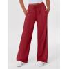 imageANRABESS Womens Sweatpants Wide Leg Casual Loose Baggy Lounge Travel Pants 2025 Fall Drawstring Joggers with PocketsRed