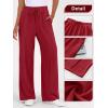 imageANRABESS Womens Sweatpants Wide Leg Casual Loose Baggy Lounge Travel Pants 2025 Fall Drawstring Joggers with PocketsRed