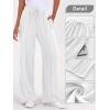 imageANRABESS Womens Sweatpants Wide Leg Casual Loose Baggy Lounge Travel Pants 2025 Fall Drawstring Joggers with PocketsWhite