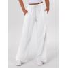 imageANRABESS Womens Sweatpants Wide Leg Casual Loose Baggy Lounge Travel Pants 2025 Fall Drawstring Joggers with PocketsWhite