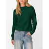 imageANRABESS Womens Turtleneck Long Sleeve Lightweight Casual Fall Sweaters 2025Forest Green