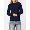 imageANRABESS Womens Turtleneck Long Sleeve Lightweight Casual Fall Sweaters 2025Navy Blue