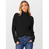 imageANRABESS Womens Turtleneck Sweater 2025 Long Sleeve Ribbed Chunky Knit Fall Pullover Sweater TopBlack