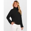 imageANRABESS Womens Turtleneck Sweater 2025 Long Sleeve Ribbed Chunky Knit Fall Pullover Sweater TopBlack