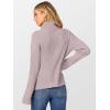 imageANRABESS Womens Turtleneck Sweater 2025 Long Sleeve Ribbed Chunky Knit Fall Pullover Sweater TopGrey Khaki