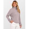 imageANRABESS Womens Turtleneck Sweater 2025 Long Sleeve Ribbed Chunky Knit Fall Pullover Sweater TopGrey Khaki