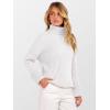 imageANRABESS Womens Turtleneck Sweater 2025 Long Sleeve Ribbed Chunky Knit Fall Pullover Sweater TopWhite