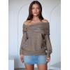 imageANRABESS Womens Wool Blend Off The Shoulder Long Sleeve Soft Knit Sweaters 2025 Fall OutfitsCamel