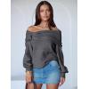 imageANRABESS Womens Wool Blend Off The Shoulder Long Sleeve Soft Knit Sweaters 2025 Fall OutfitsDeep Grey