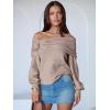 imageANRABESS Womens Wool Blend Off The Shoulder Long Sleeve Soft Knit Sweaters 2025 Fall OutfitsWarm Khaki