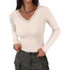 imageANRABESS Long Sleeve Shirts for Women Lace V Neck Rib Knit Slim Fit Basic Tee Tops 2025 Casual TShirt Going Out Fall OutfitsBeige