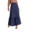 imageANRABESS Maxi Skirts for Women Tulle Long Tiered Elastic High Waisted A Line Flowy Dressy Casual Skirt 2025 Fall TrendyNavy Blue