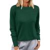 imageANRABESS Oversized Sweaters for Women Casual Crewneck Knit Lightweight Chest Pocket Pullover Top 2025 Fall Travel OutfitsForest Green